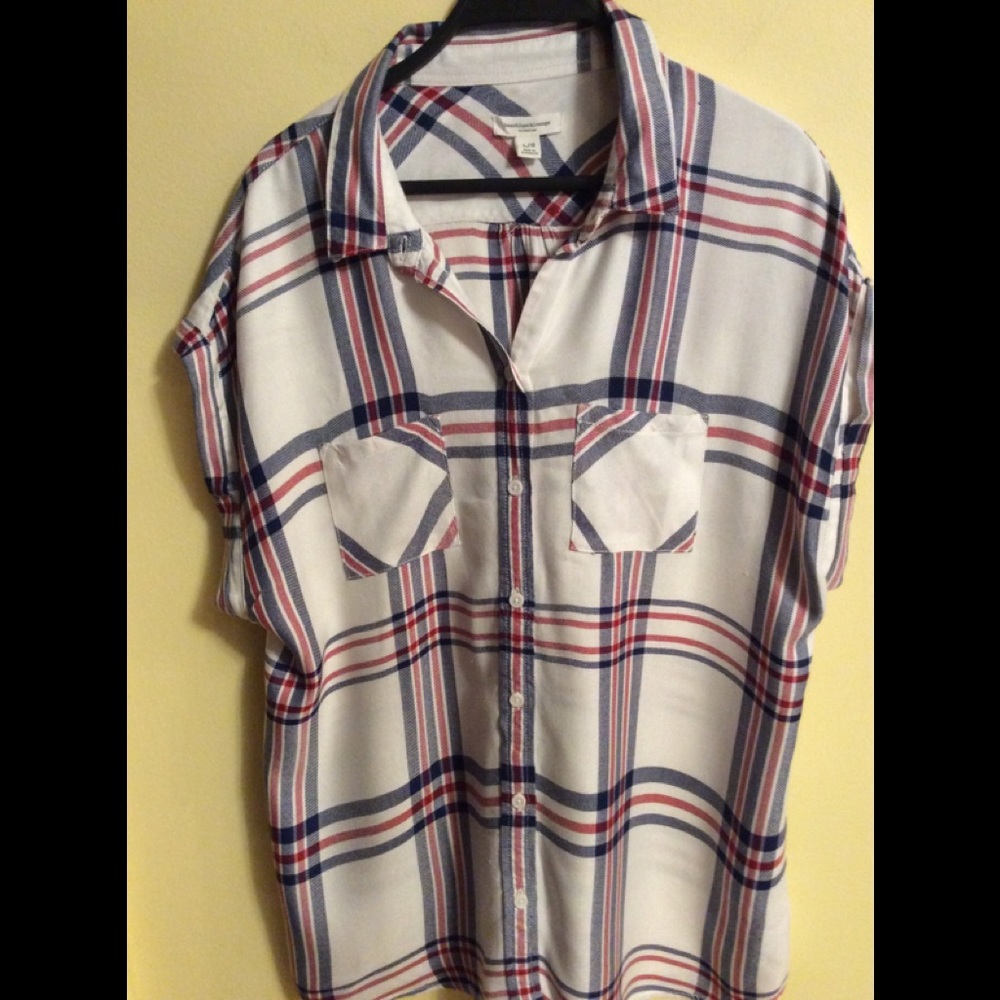 Beach Lunch Lounge plaid sleeveless shirt